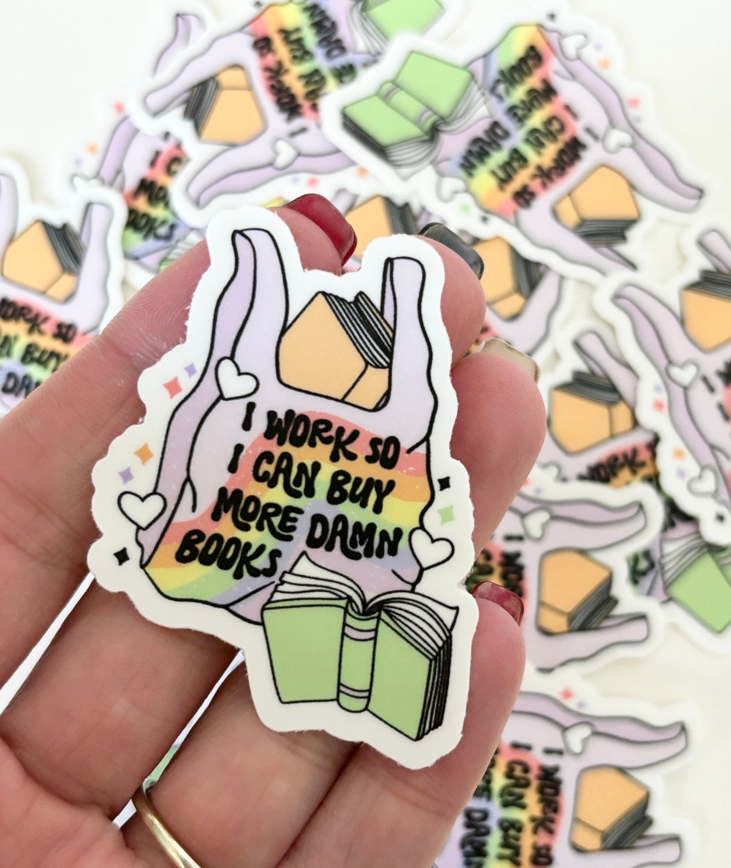 Damn Books Sticker
