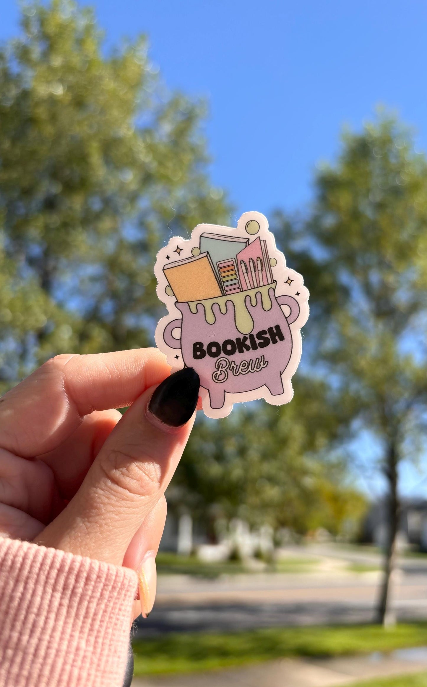 Bookish brew sticker