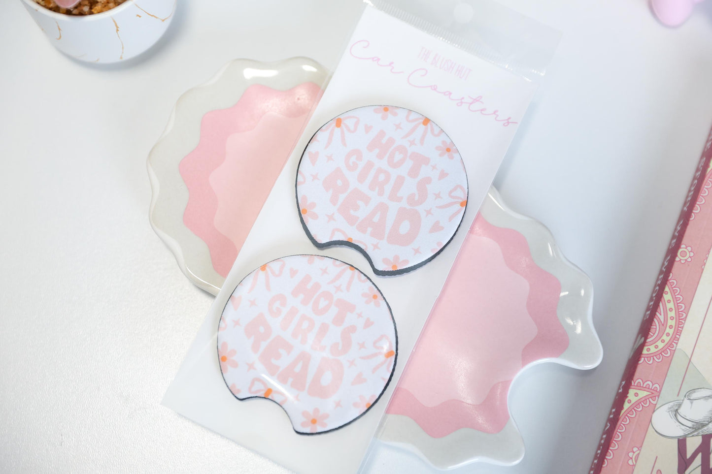 Bookish Car Coasters (Set of 2)