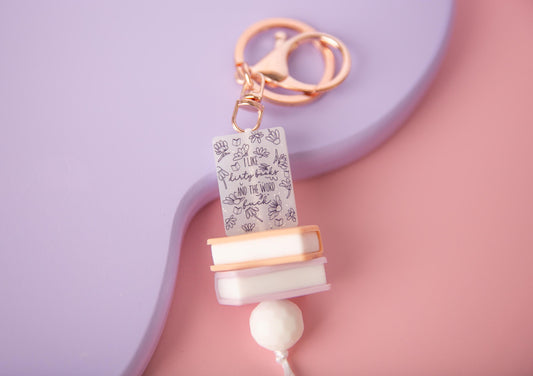 I Like Dirty Books Keychain