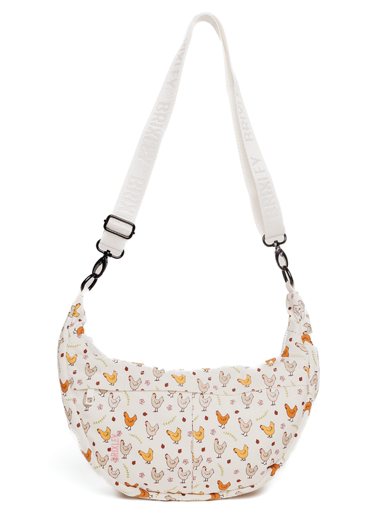 Fancy Feet Crescent Bag