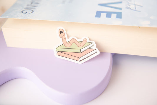 Bookworm sticker