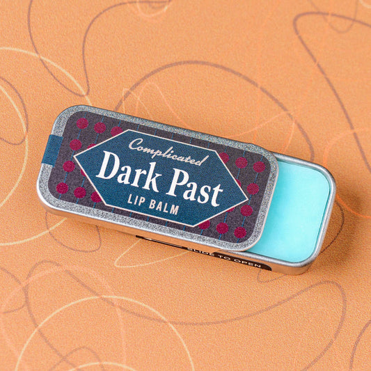 Complicated Dark Past Lip Balm | Funny Old School Tin