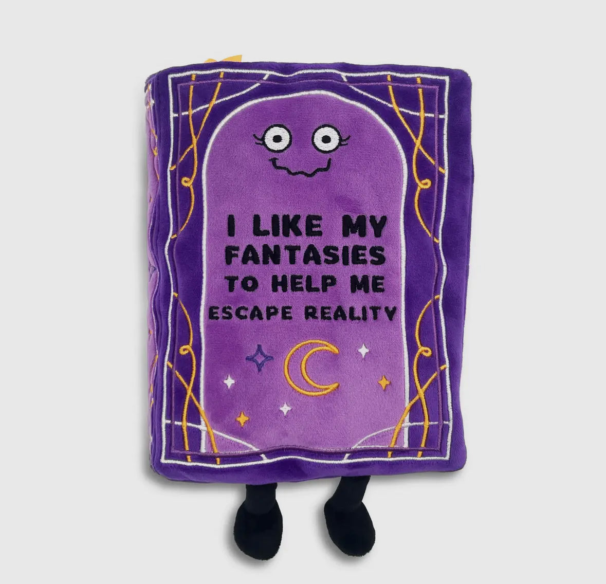 Punchkin "I like my fantasies to help me escape reality" Book Plush
