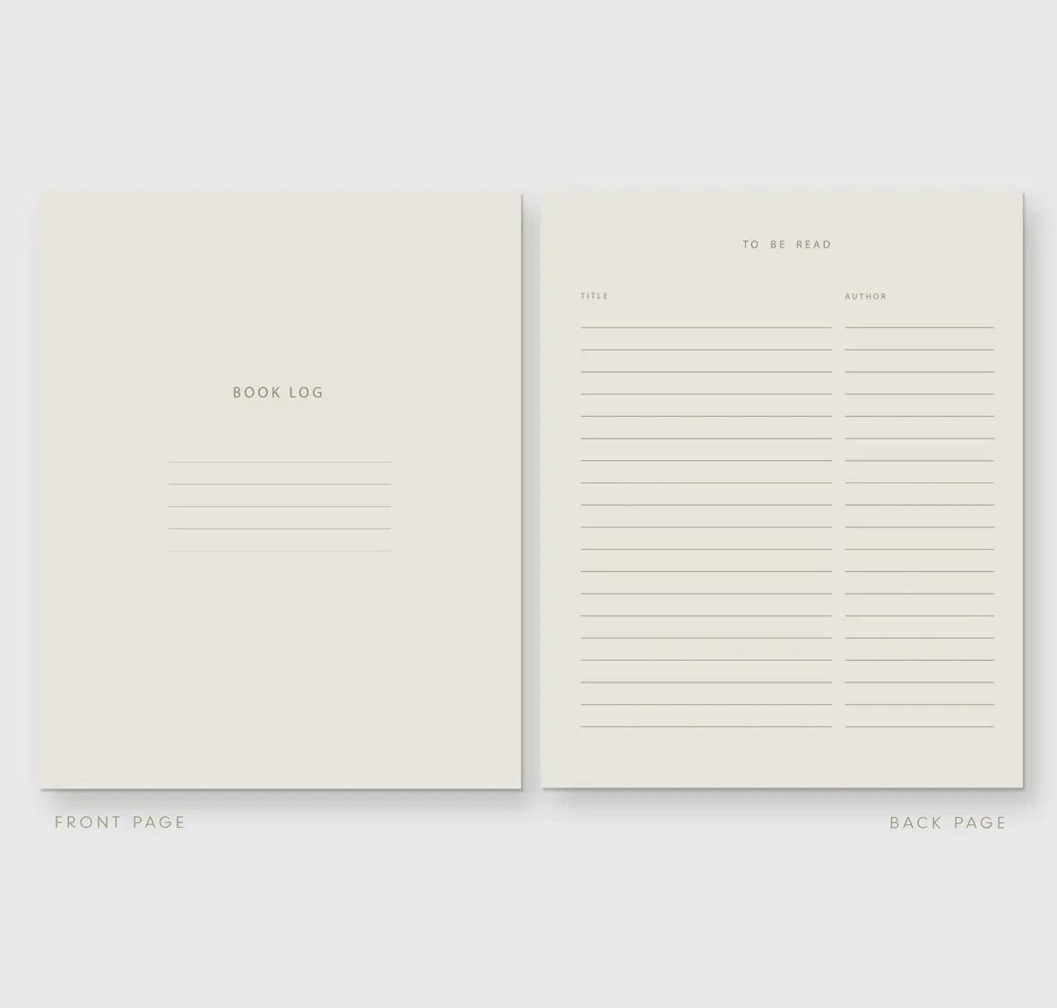 Book Report Book Log Journal