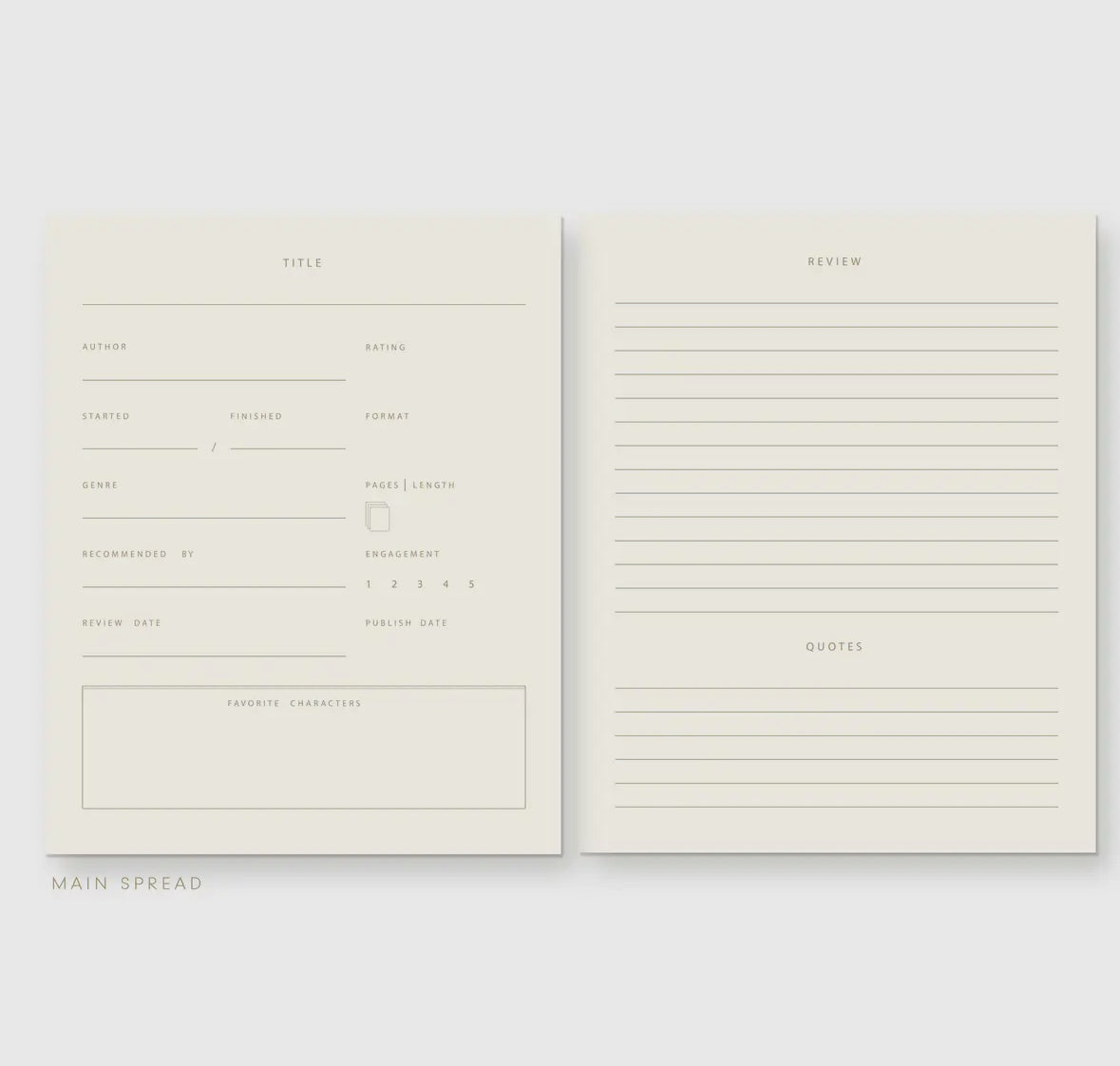 Book Report Book Log Journal