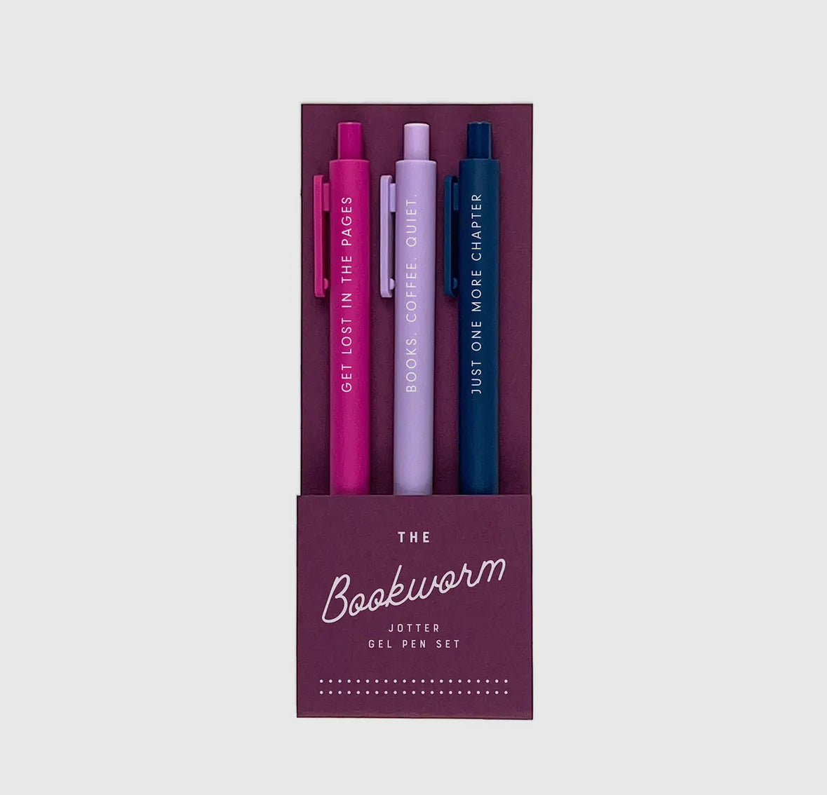 The Bookworm Jotter Gel Pen Set