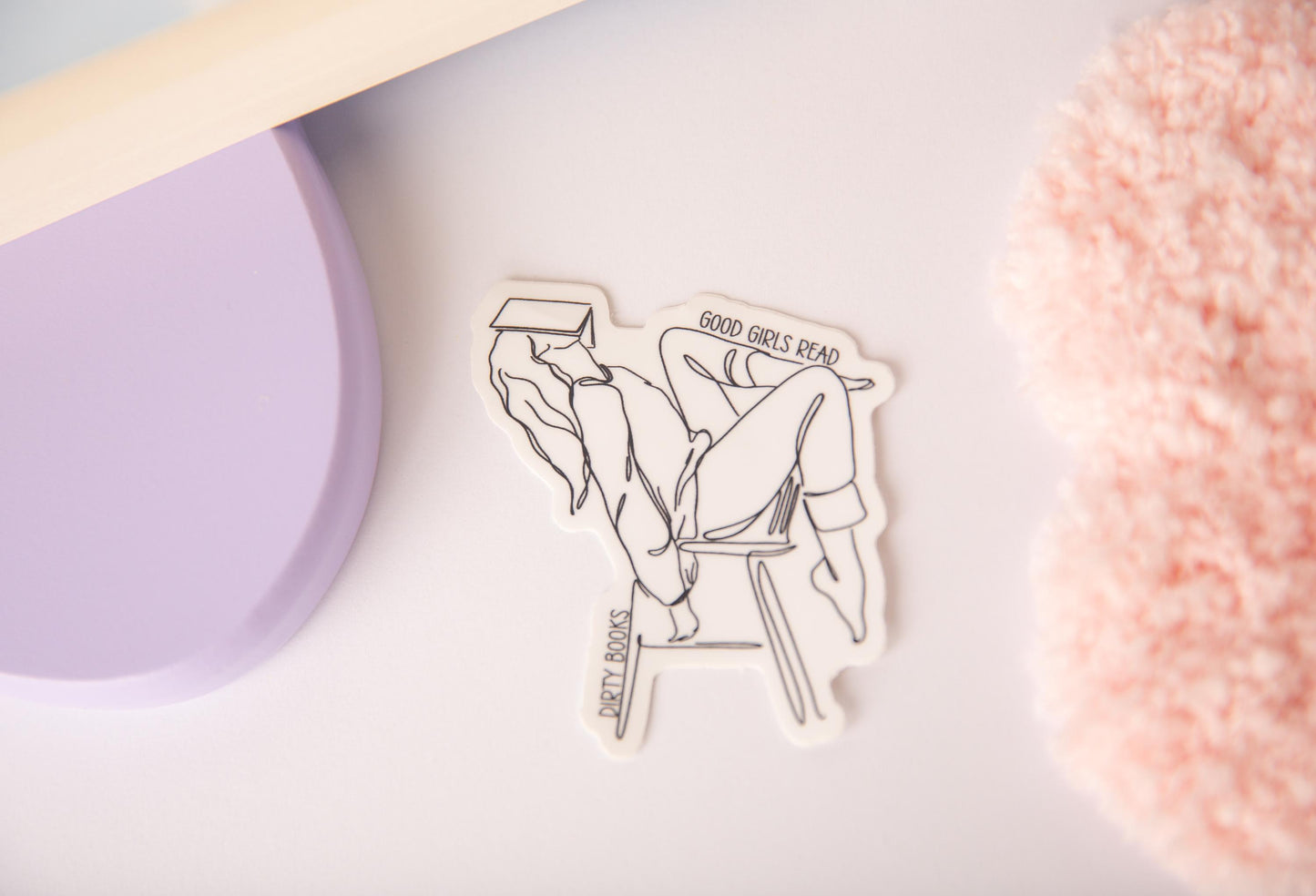Good Girls Read Dirty Books Sticker