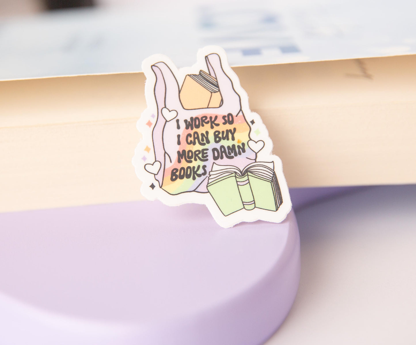 More Damn Books Sticker
