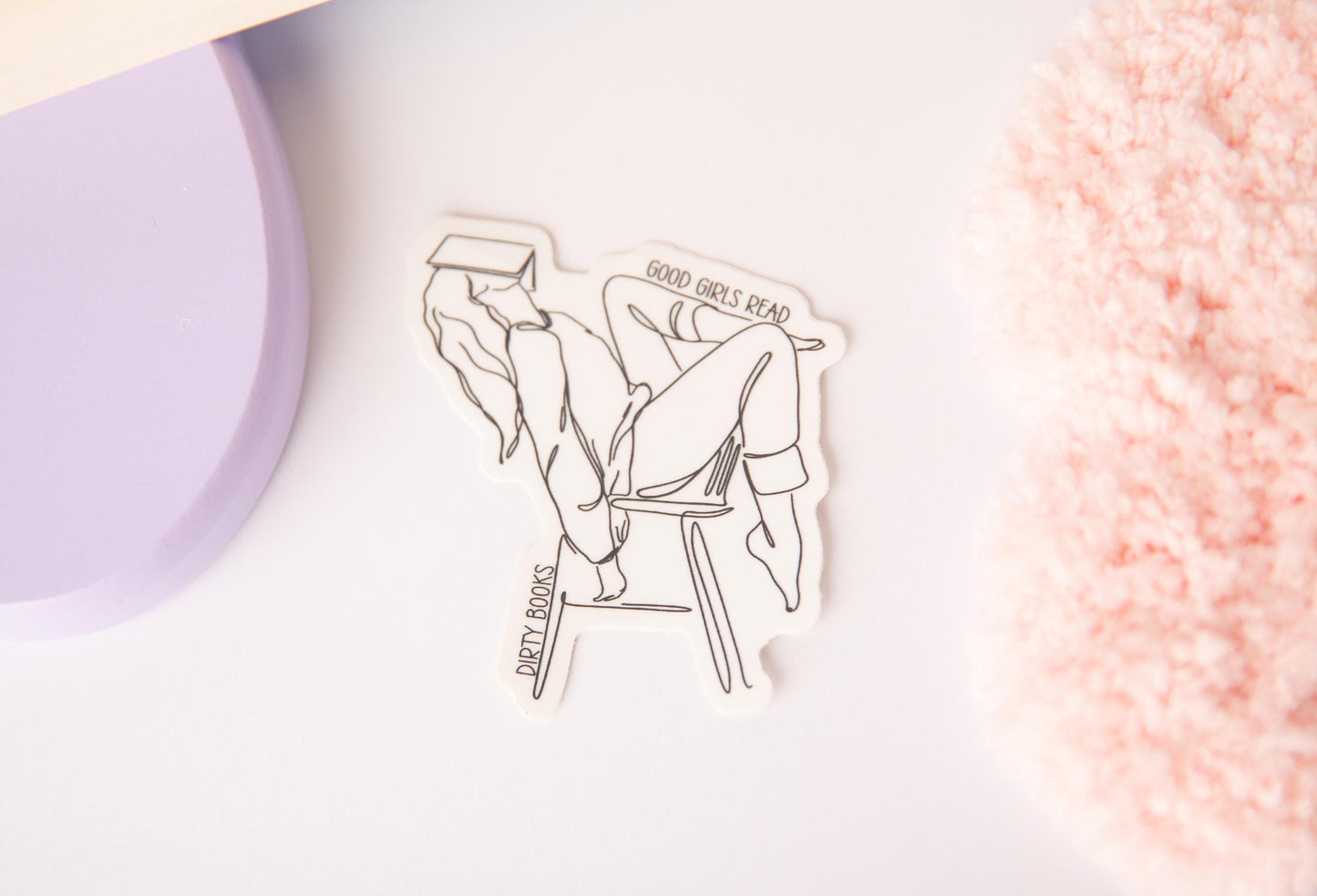 Good Girls Read Dirty Books Sticker