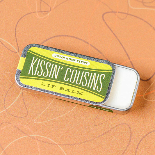 Kissin' Cousins Lip Balm | Funny Old School Tin