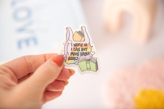 More Damn Books Sticker