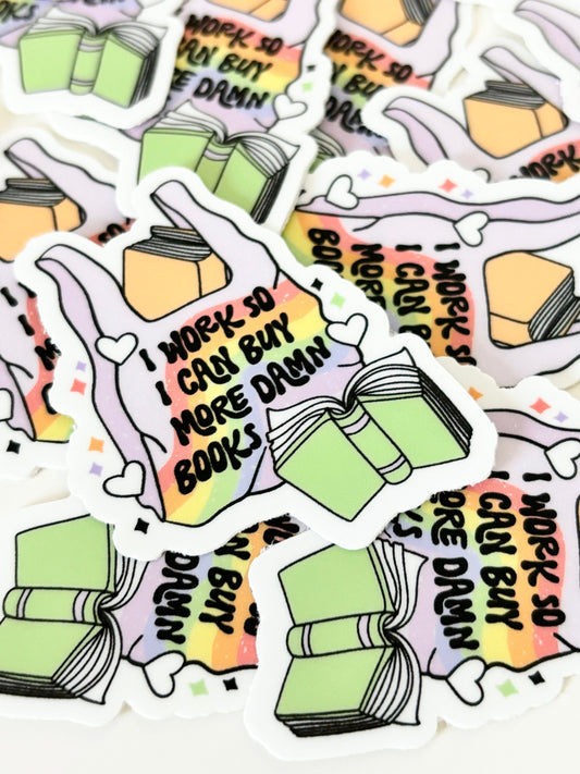 Damn Books Sticker