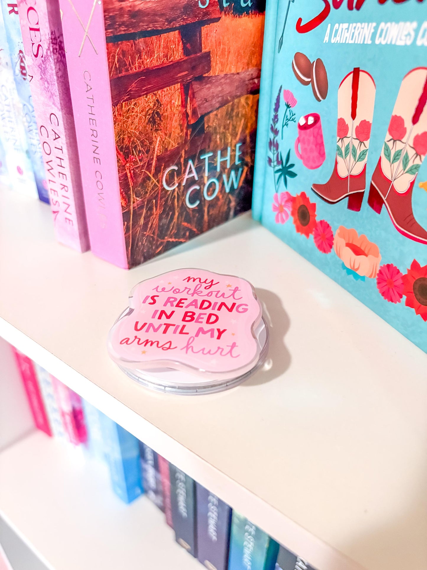 My work out is reading in bed until my arms hurt grip