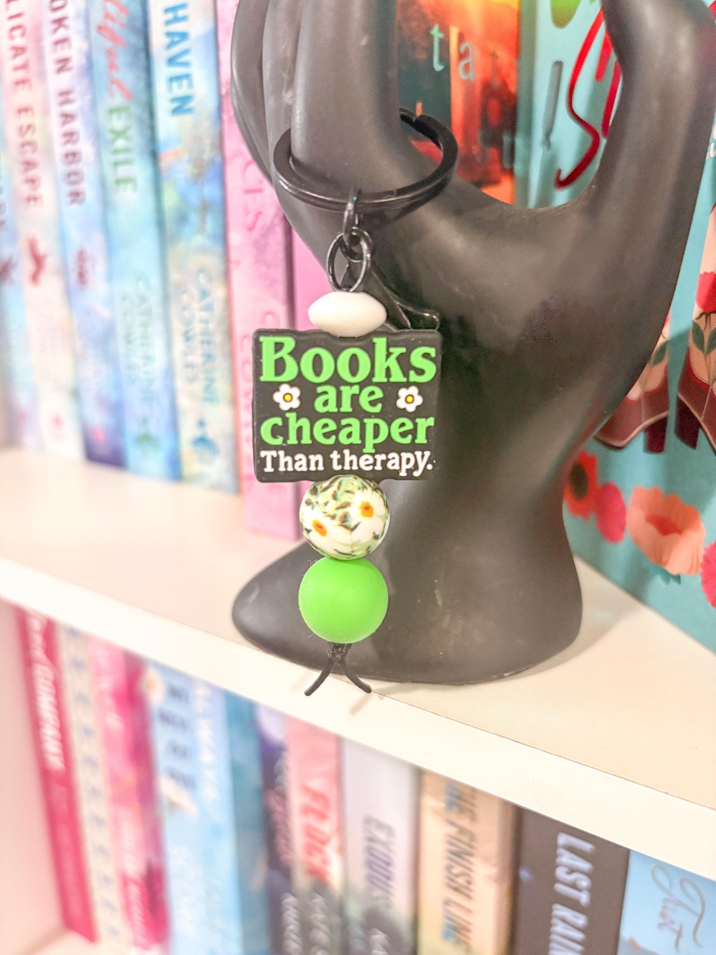 Books are cheaper than therapy Keychain