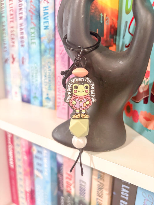 Happiest When I'm Reading Keychain
