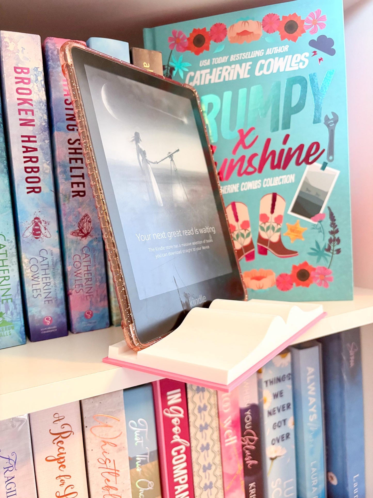 Open Book Kindle Holder