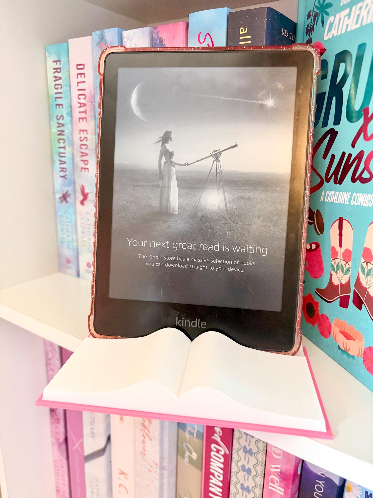 Open Book Kindle Holder