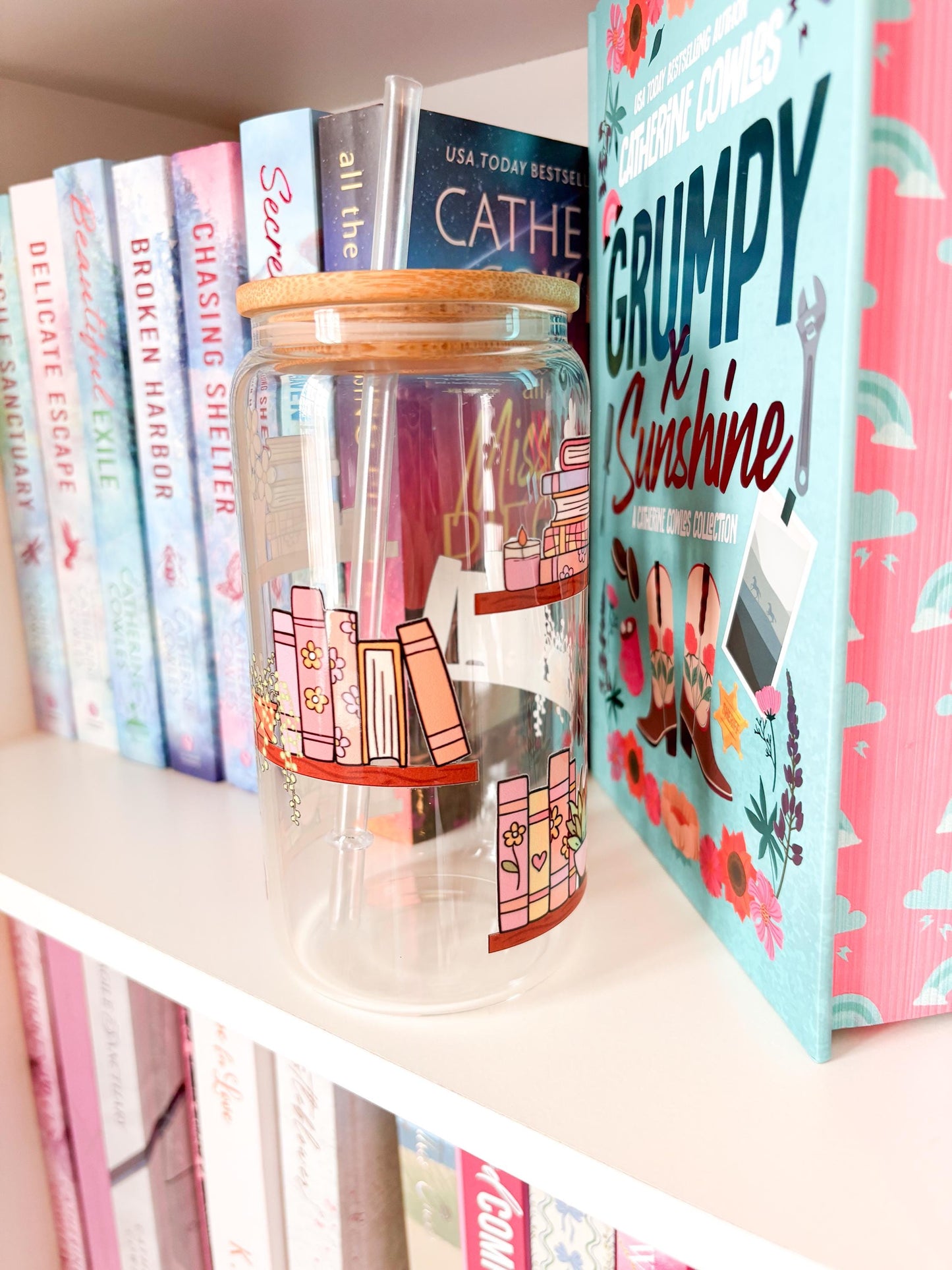 Bookish Glass Tumbler