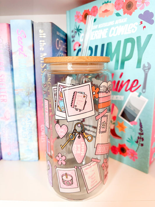 Bookish Girlie Glass Cup