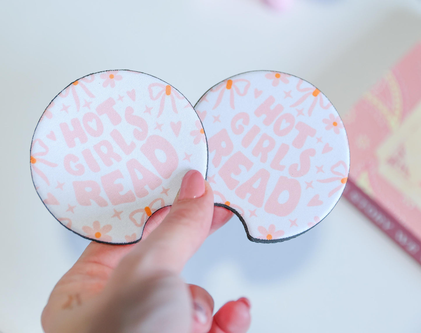 Bookish Car Coasters (Set of 2)