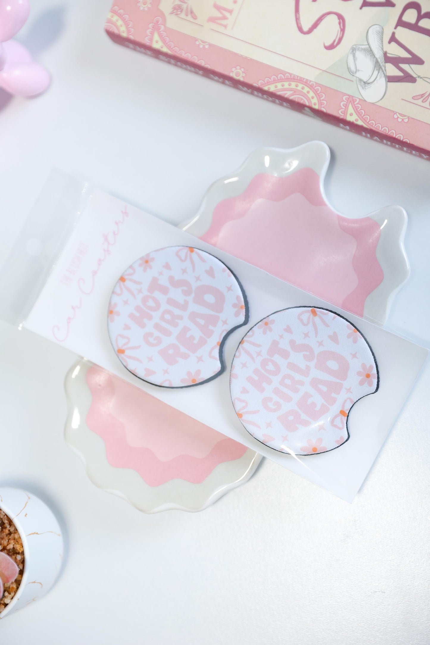 Bookish Car Coasters (Set of 2)