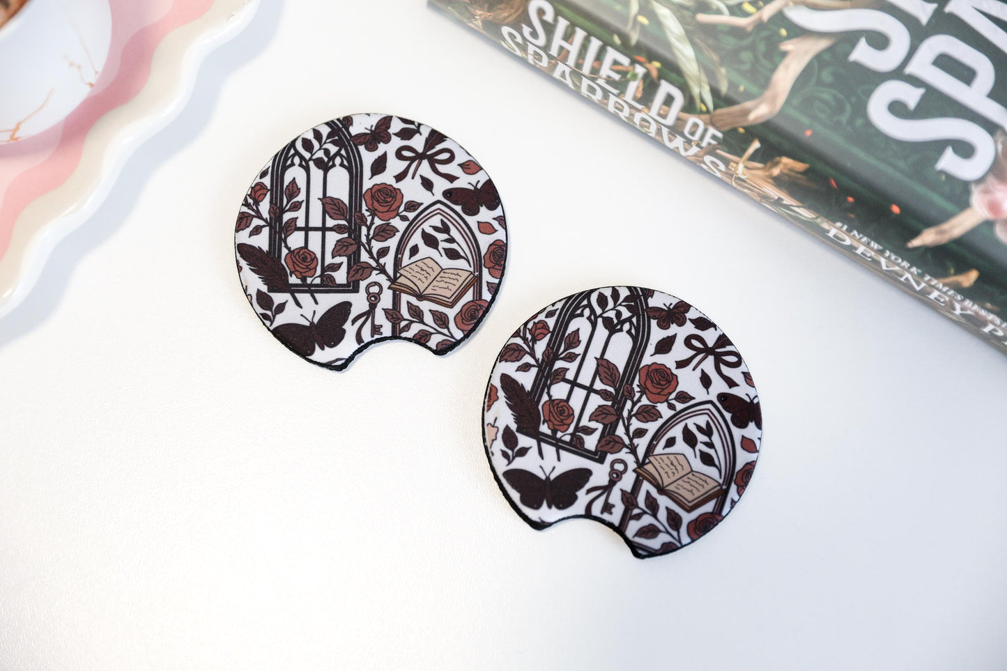 Dark romance Car Coasters (Set of 2)