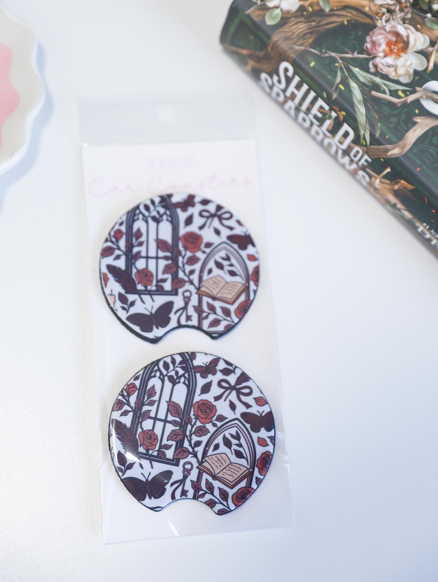 Dark romance Car Coasters (Set of 2)