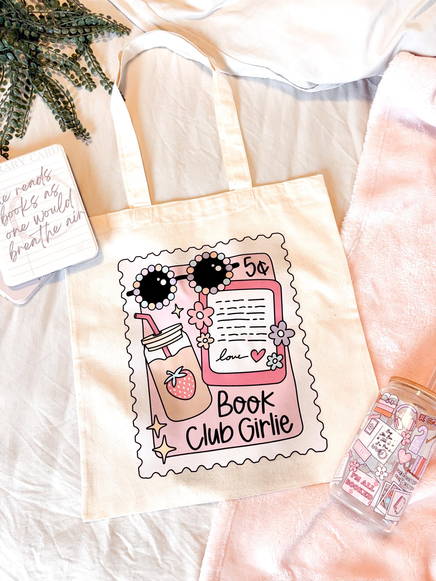 Book Club Girlie Tote Bag