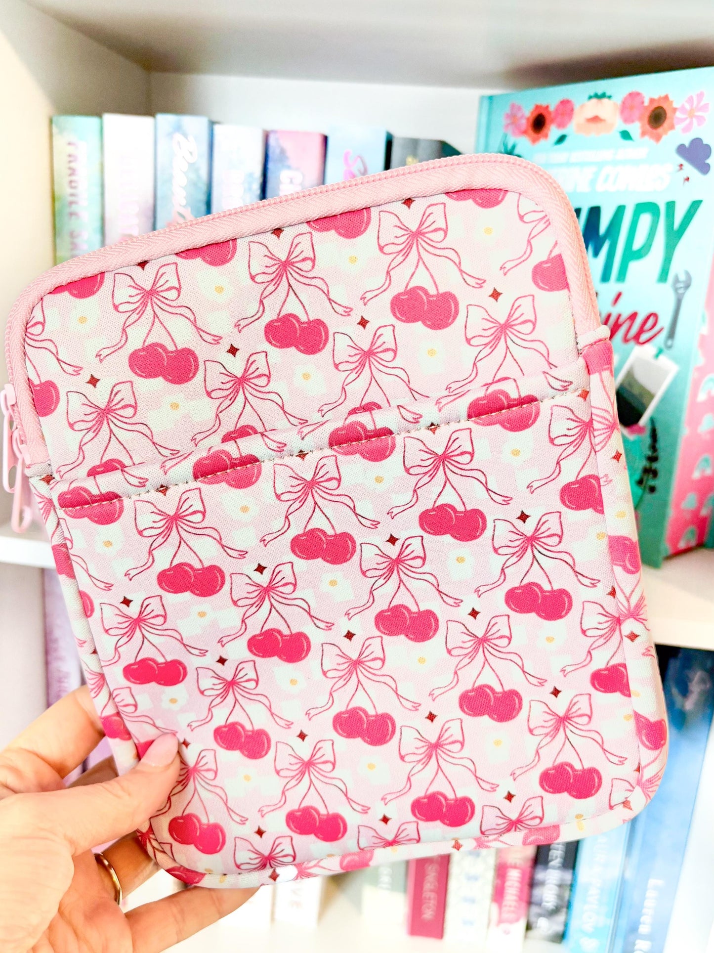 Pink Cherry Bow Kindle Sleeve