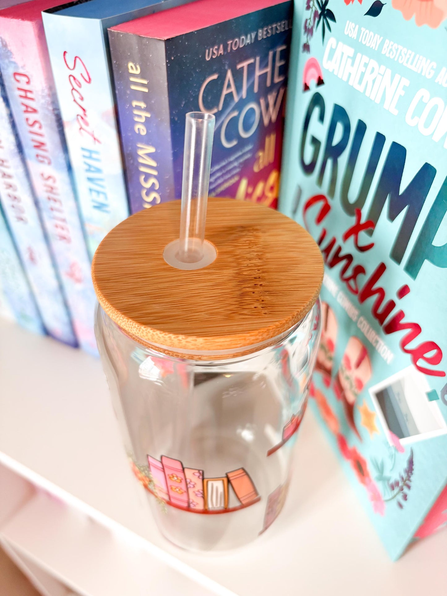 Bookish Glass Tumbler