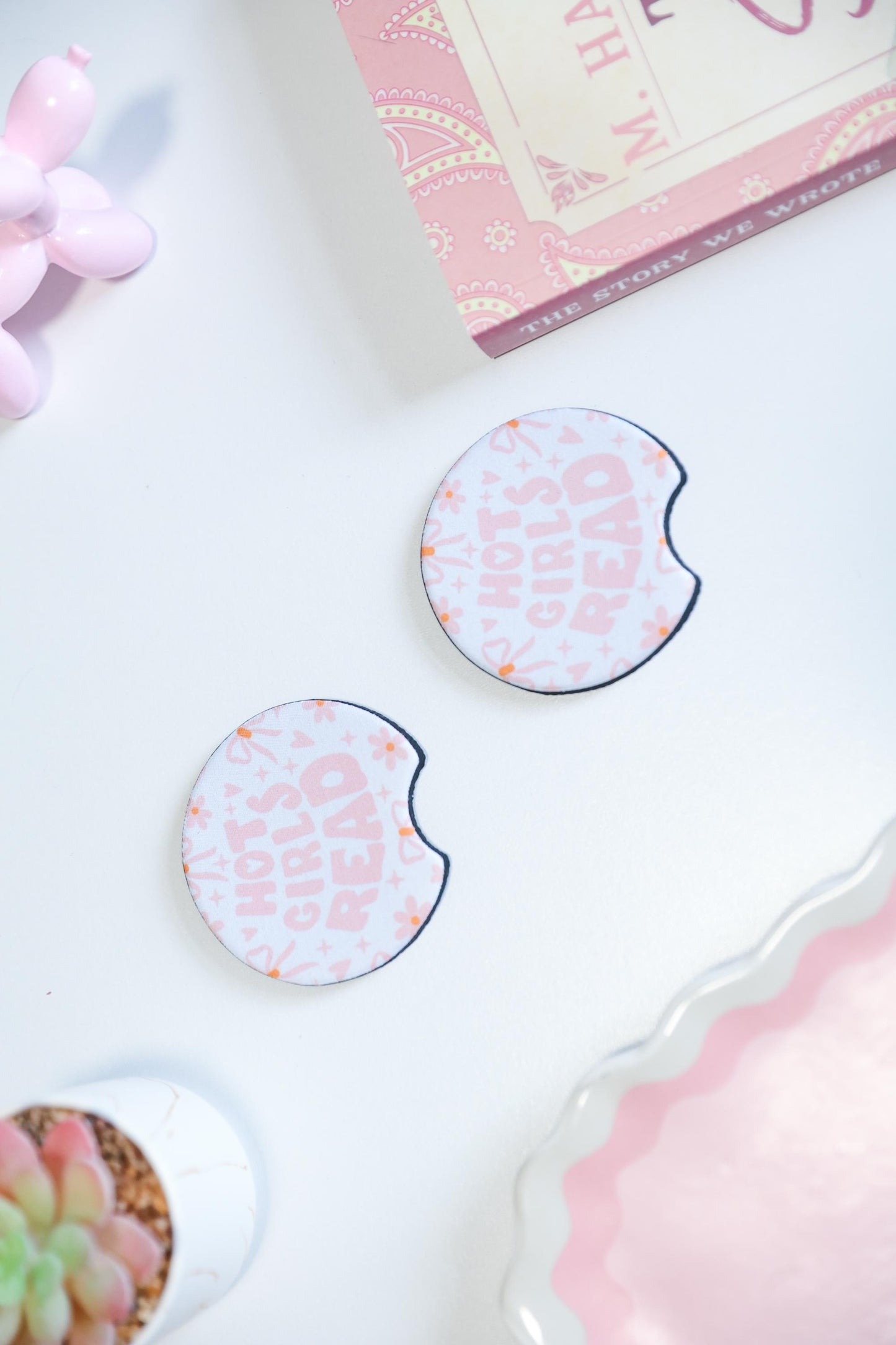 Bookish Car Coasters (Set of 2)