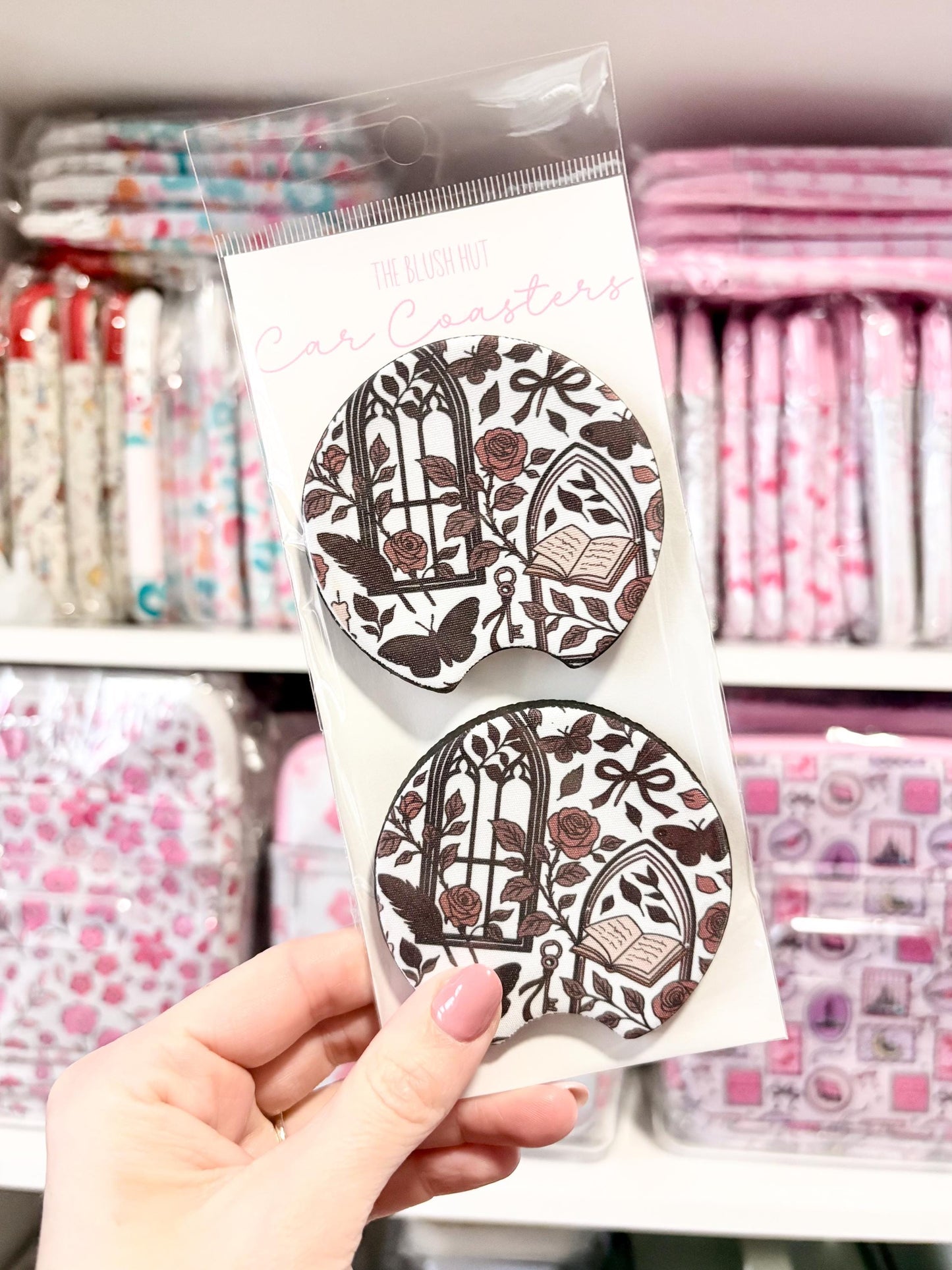 Dark romance Car Coasters (Set of 2)