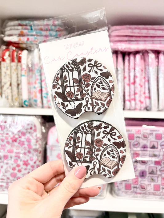 Dark romance Car Coasters (Set of 2)