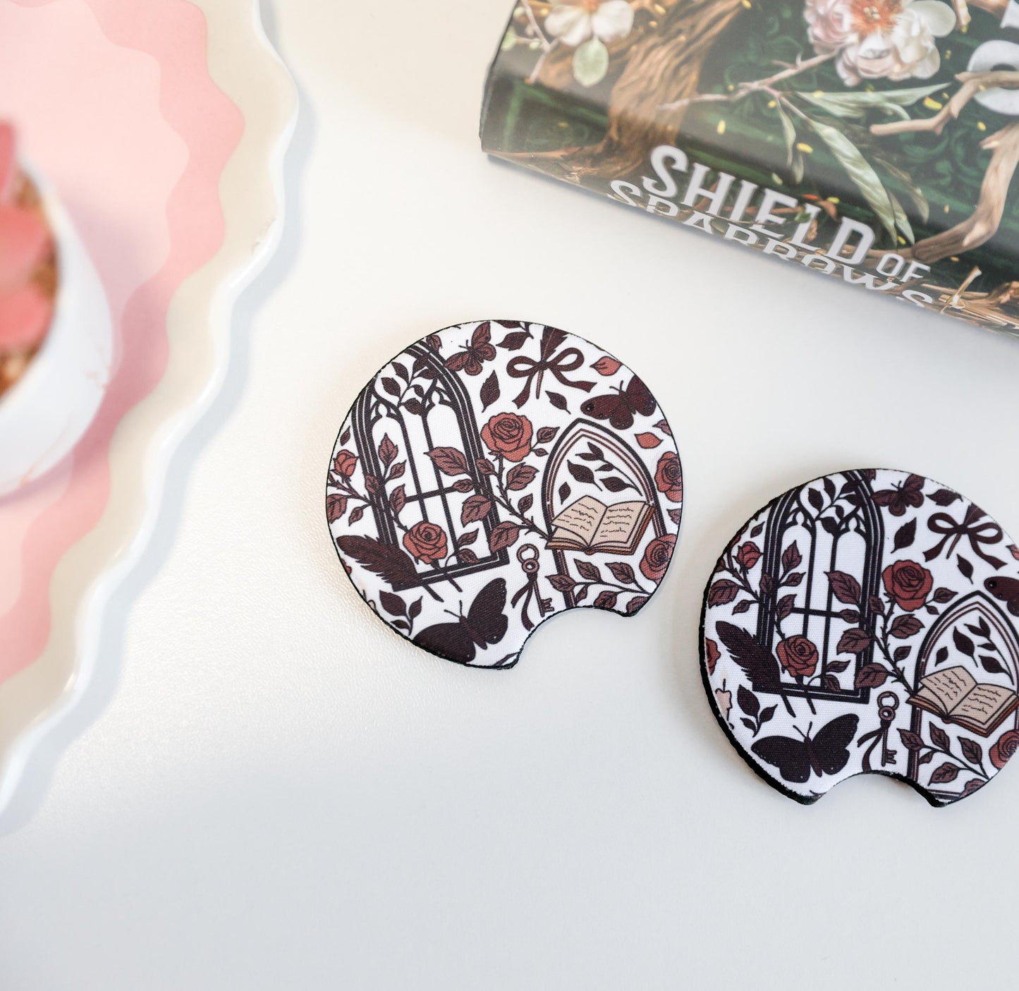 Dark romance Car Coasters (Set of 2)