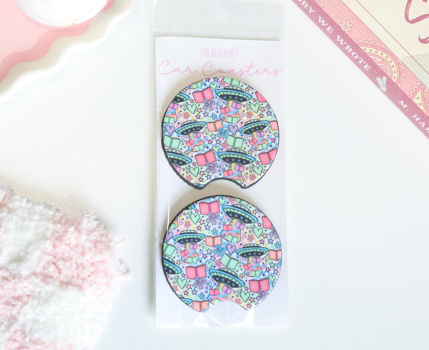 UFO Book Car Coasters