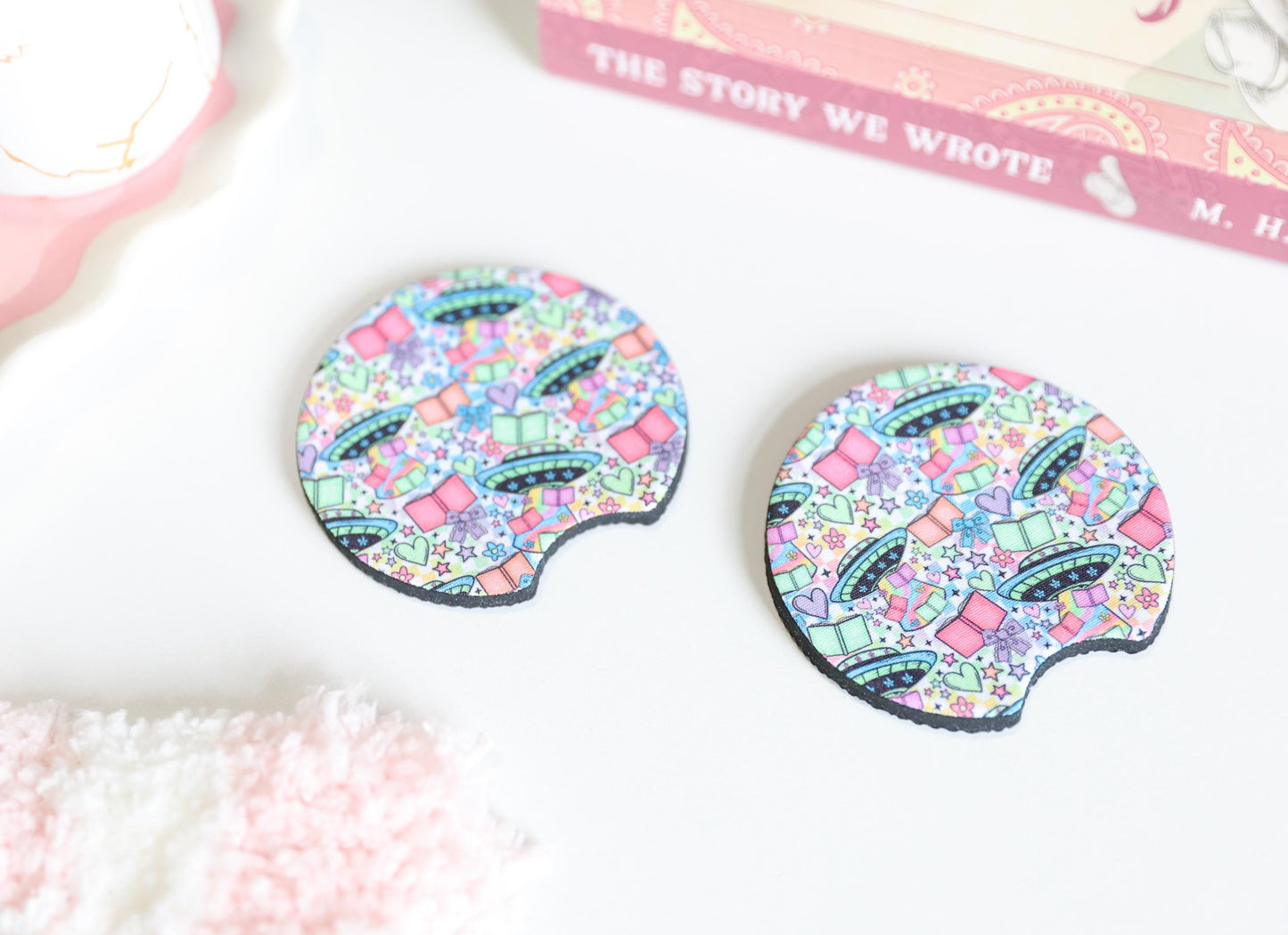 UFO Book Car Coasters