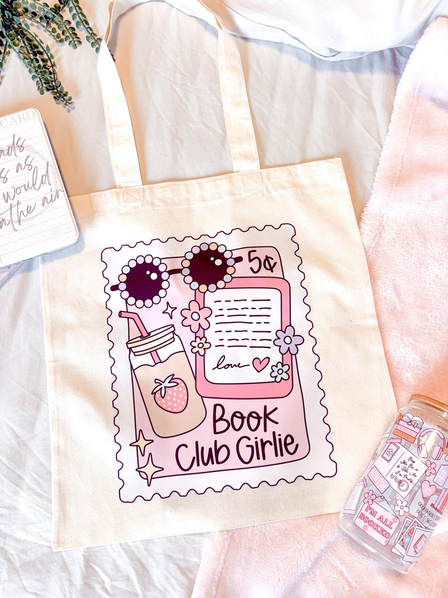 Book Club Girlie Tote Bag