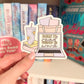 Born to Read Forced to Work Sticker