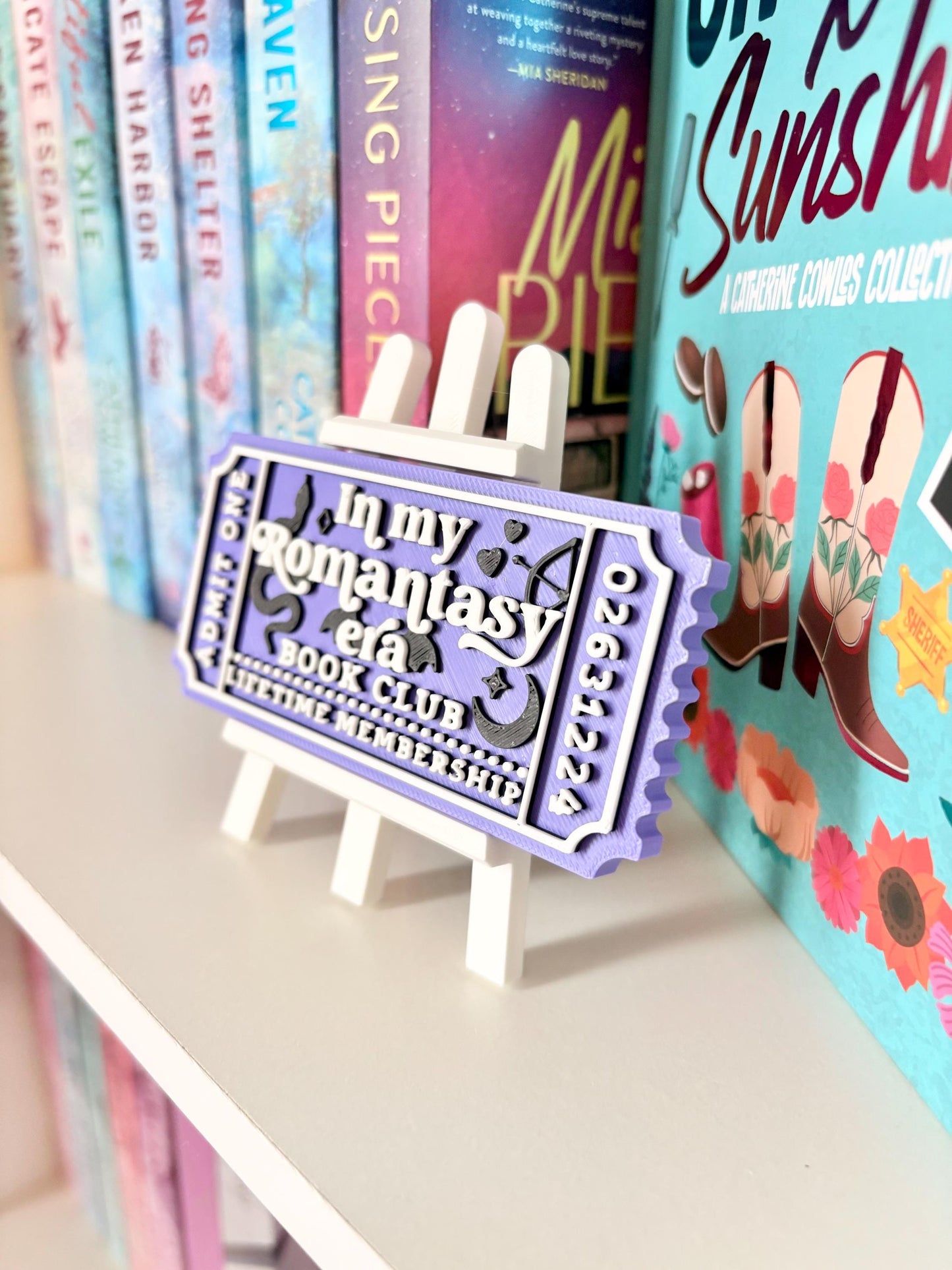 Romantasy book Club ticket sign