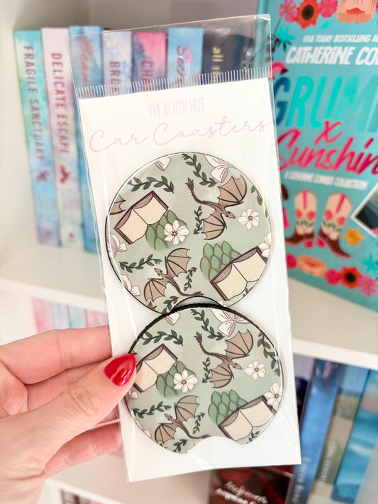 Bookish Car Coasters