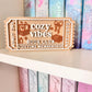 Printed cozy vibes Book Club Sign Ticket