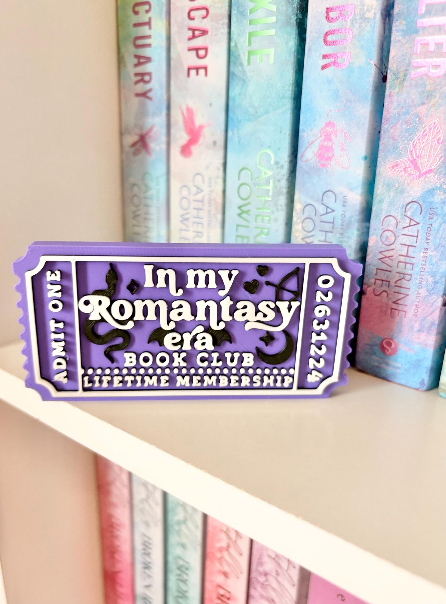 Romantasy book Club ticket sign