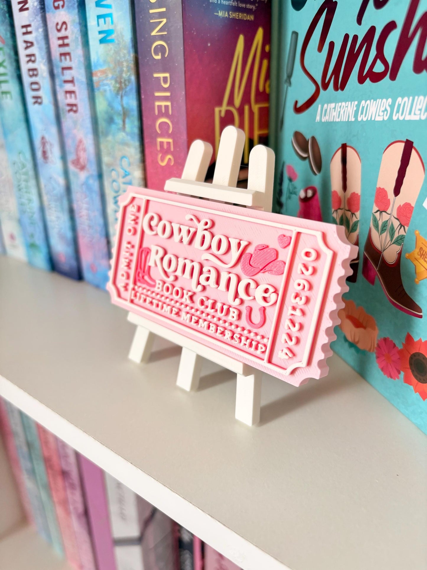 Cowboy Romance Book Club Sign