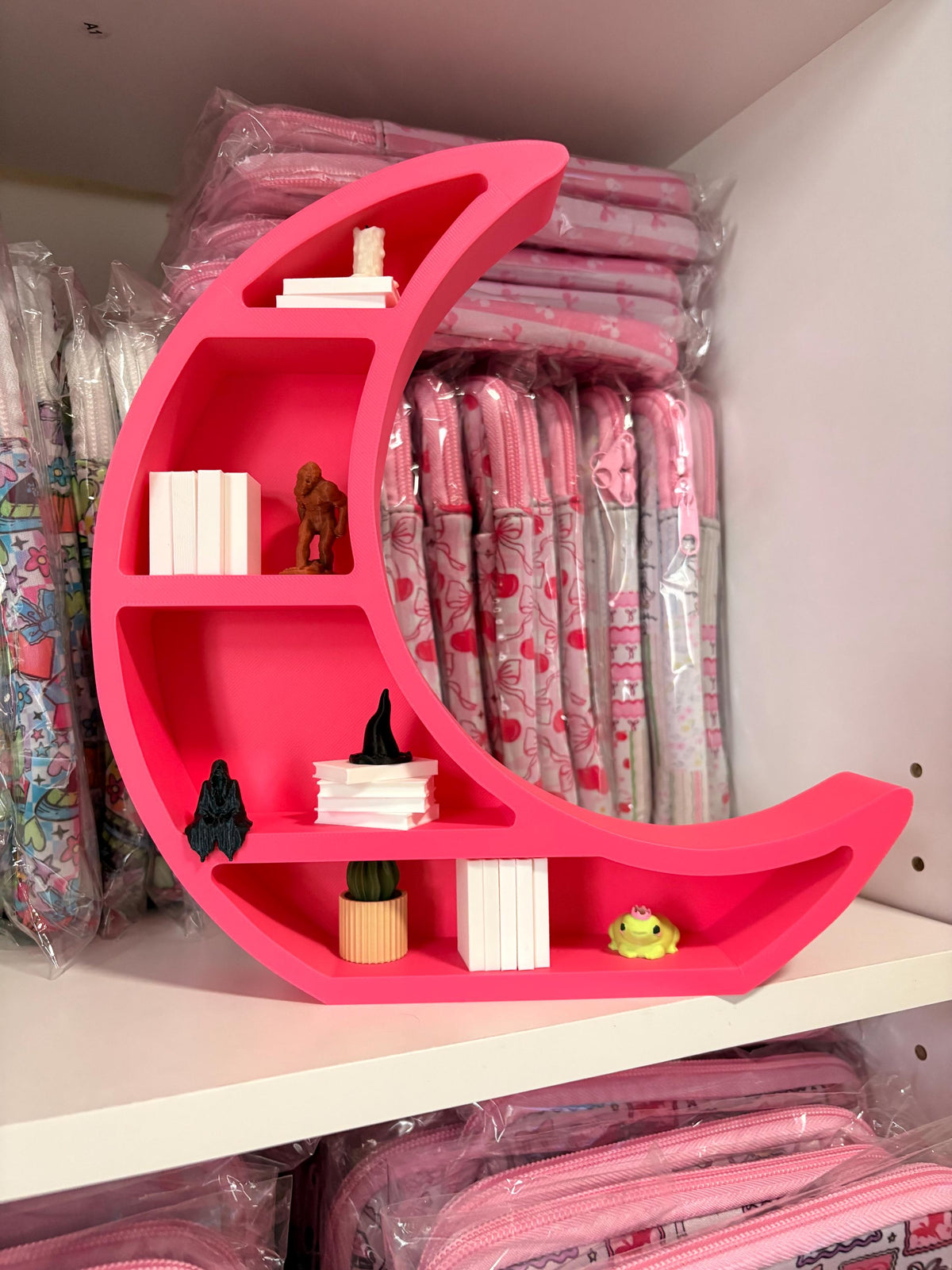 Crescent Mini Bookshelf | 3D Printed | BookTok Decor |Reader Gift