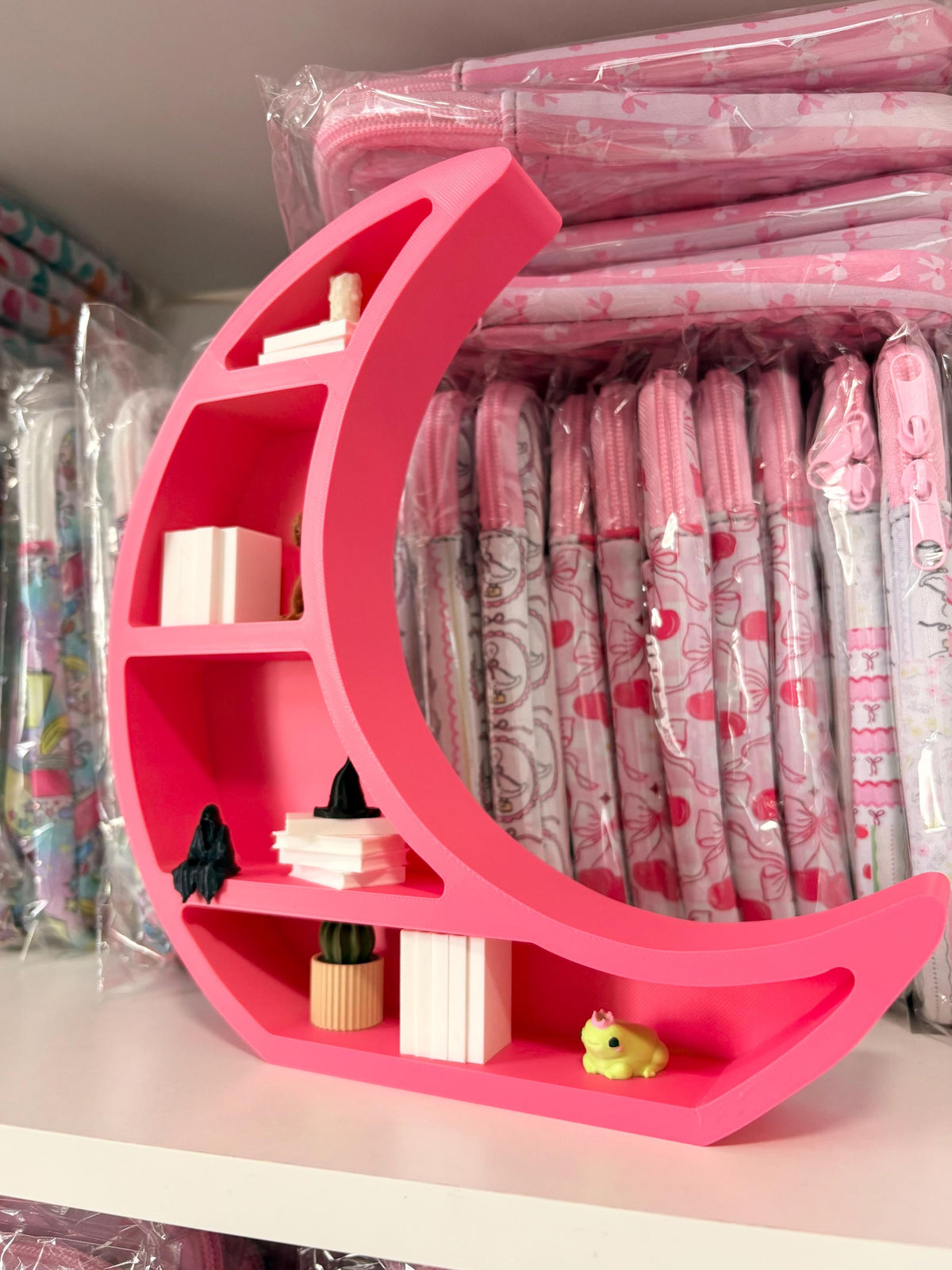 Crescent Mini Bookshelf | 3D Printed | BookTok Decor |Reader Gift